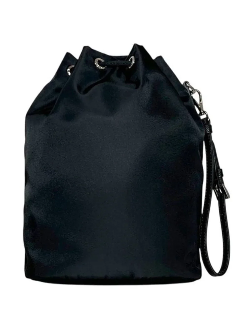 Prada Pouch Drawstring Handbag Vela 1 IC Tag Reactive Nylon Re-Nylon Saffiano